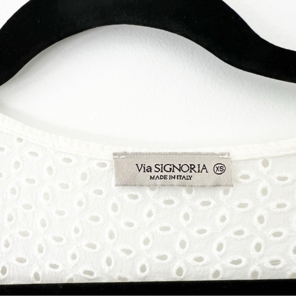 Eyelet Beach / Swim Coverup Women’s XS Boho Linen - Picture 4 of 7